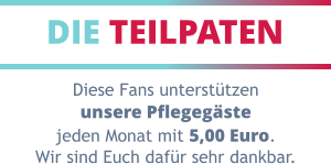 DIE TEILPATEN Diese Fans unterstützen unsere Pflegegäste jeden Monat mit 5,00 Euro. Wir sind Euch dafür sehr dankbar.