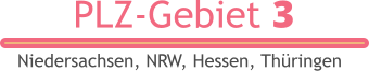 PLZ-Gebiet 3 Niedersachsen, NRW, Hessen, Thüringen